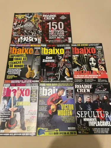 Lote Revistas Cover Baixo/Roadie Crew (8 Edições)