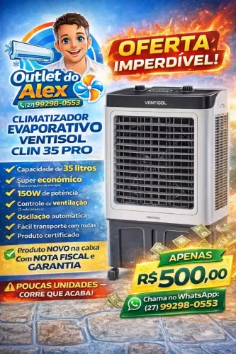 Climatizador de ar Ventisol - 35 Litros- Novo na caixa