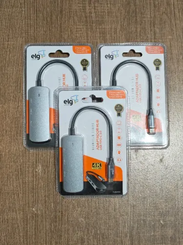 Adaptador Elg HUB USB 4 em 1 Preto HUB41C