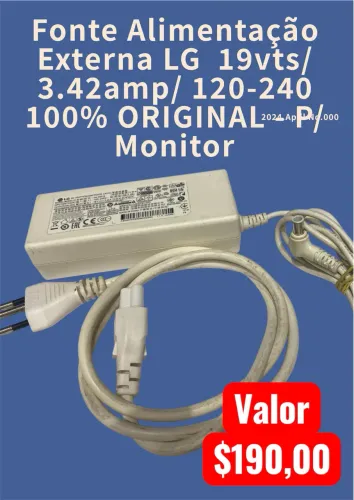 Fonte Alimentação LG DA65G19 19V 3,42amp Original