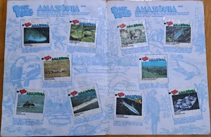 ÁLBUM PING PONG AMAZÔNIA - COMPLETO - FIGURINHAS 100% ORIGINAIS DA ÉPOCA