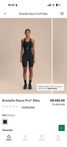 Bretelle Race Pro® Bike. Obs.: não acompanha o top.?