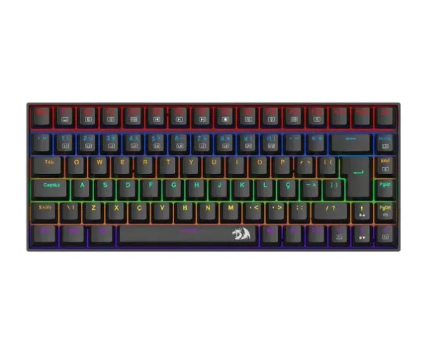 Teclado Mecânico Gamer Redragon Phantom 75% Iluminação Rainbow | Preto, Switch Brown, K629