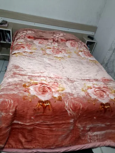 R$219.99 cobertor casal kamamya novo Rosa salmão coberta casal kamamya