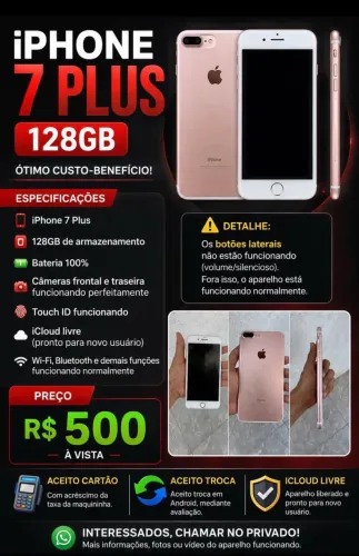 IPHONE 7 PLUS 128GB - ÓTIMO CUSTO-BENEFÍCIO ?