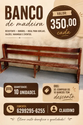 Banco de madeira