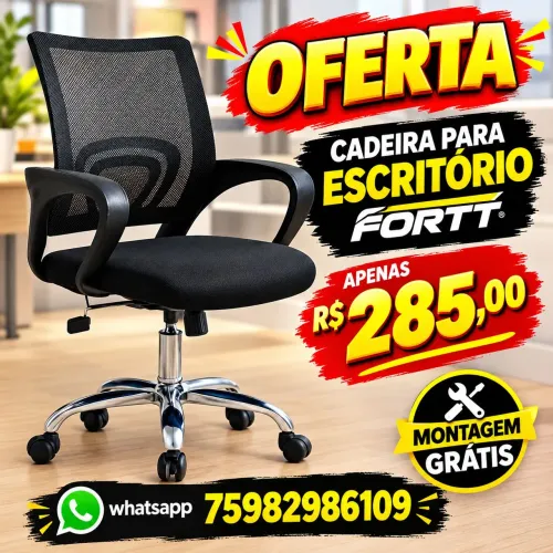Cadeira para escritório marca FORTT - Apenas:
