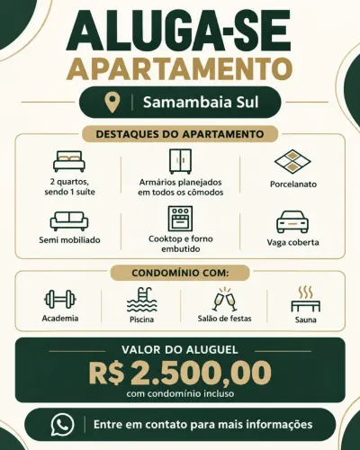 Alugo apartamento Samambaia Sul 2 quartos