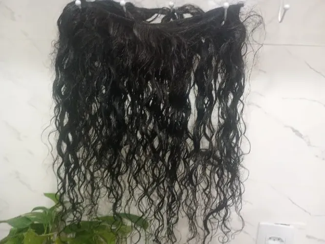 Vendo telas cabelo humano cacheados