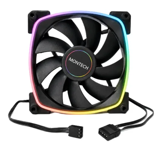 140mm Fan Montech AX140 PWM ARGB, 14cm - Cooler, Ventoinha