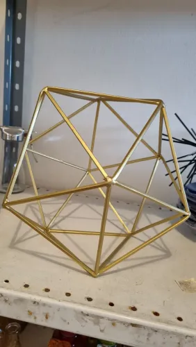Octógono dourado decoração 