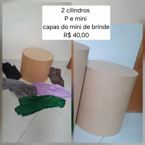 Trio de mesas cilindro 