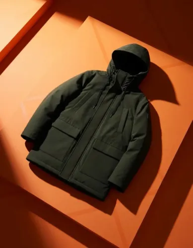 jaqueta parka masculina com capuz hering