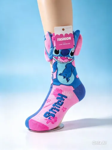 Par de Meias Stitch e Angel (Juntinhos para sempre)