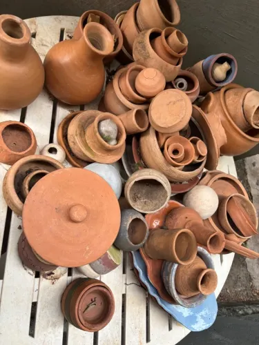 Vasos de barro para suculentas 