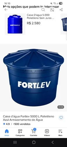 Caixa de água fort leve 5.000 l