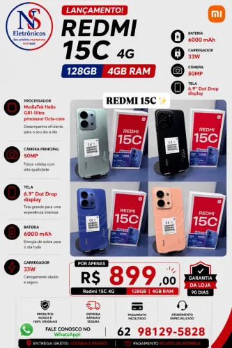 Redmi 15C 4G 128/04 Novo
