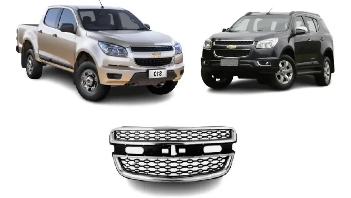Grade Radiador S10 Trailblazer  2012 a 2016 com frizos cromados