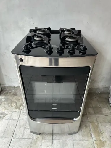 Fogão cônsul mesa de vidro estado de novo! Entrego no local