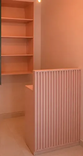 Balcão de recepção e nicho Rose
