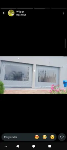 Toldo cortina com visor transparente 200 o metro quadradodo