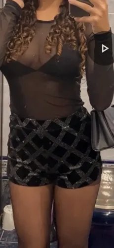 Short de brilho preto