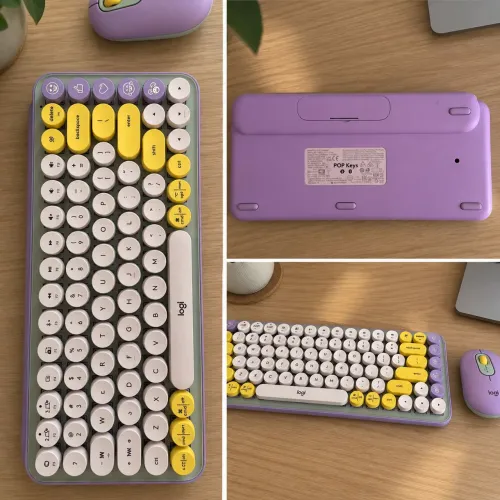 Teclado Mecânico sem fio Logitech POP Keys + mouse - Daydream