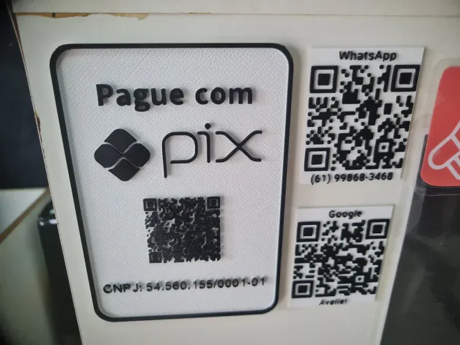 Placa Pix Fixa para Loja