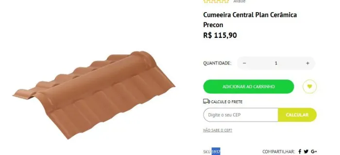 Cumieras de telha de pvc