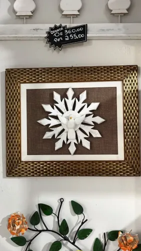 Quadro Espírito Santo Resplendedor Madeira 