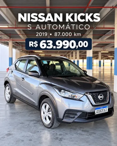 Nissan Kicks S Direct 1.6 16V Flex 5P Aut.(pcd) 2019