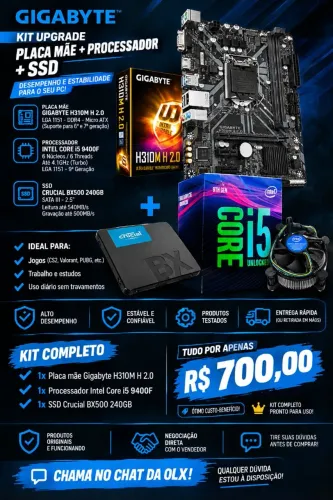 I5 9400f + h310 + ssd 240
