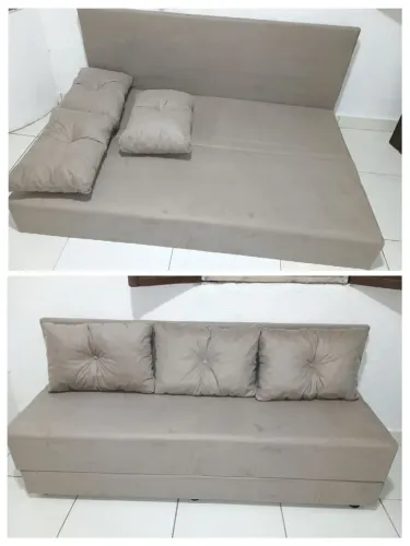 Sofá-Cama com Encosto - Confortável e Prático