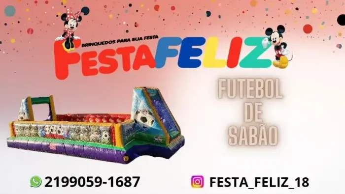 Aluguel de futebol de sabão inflável 