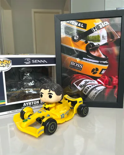 Combo Senna Funko Pop + Quadro