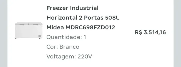 Freezer horizontal