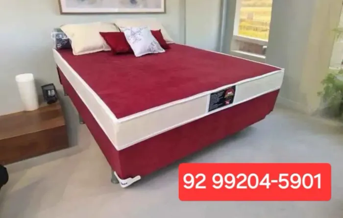 Cama de casal Box semi ortopédica,,400,00 entrega grátis