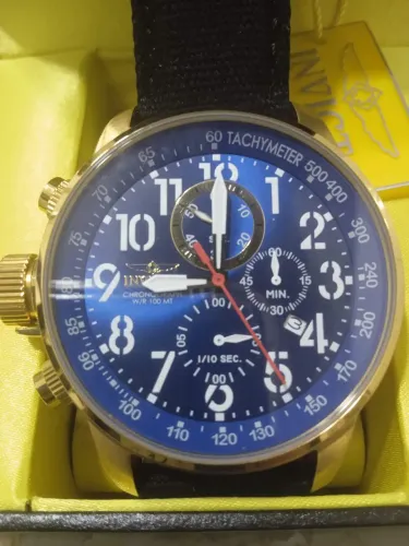 Relógio Invicta I-Force Cronógrafo 1516 Importado Original Gold/Blue Novo 