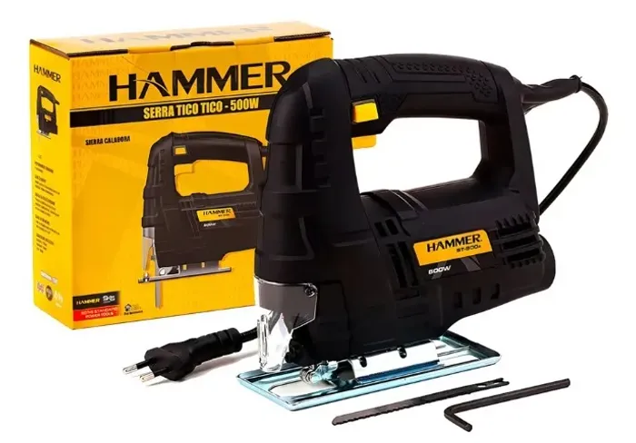 Serra tico-tico cortes em madeira e metal- Hammer ST500 - 500W - Novo