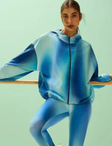 Jaqueta Corta-Vento Morena Rosa Azul M