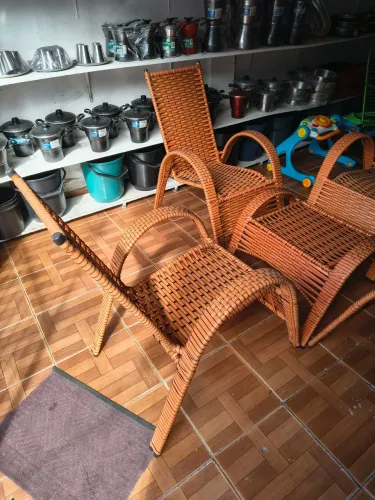 Jogo para terraço em fibra sintética