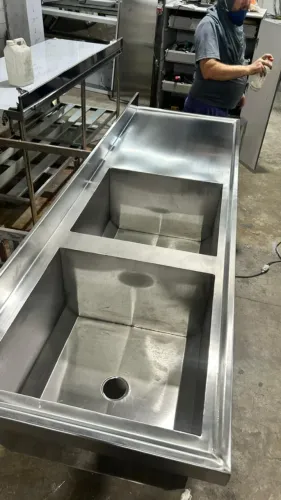 Pia Inox 2,20m Cuba 60x40 Restaurante Alta Capacidade