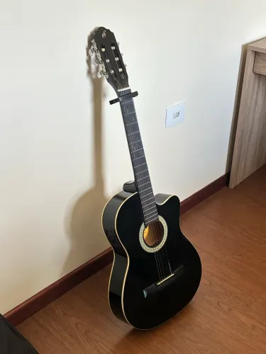Violão Eletroacústico Giannini Start Nf-14 Ceq para Destros Preto Verniz Brilhante