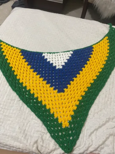 Bandana crochê copa do mundo
