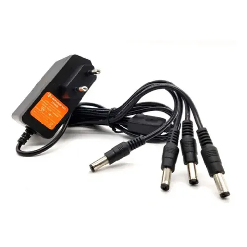Fonte Pedal Guitarra Pedais Pedaleira 9v 4 Saídas Padrão Boss Negativo Centro