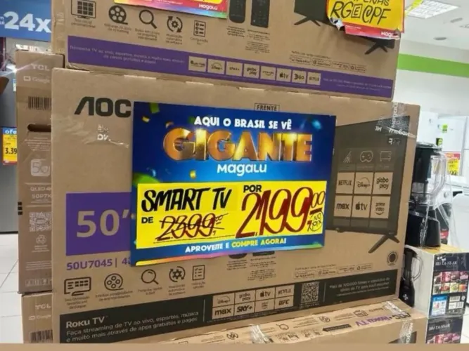 TV AOC 50? LACRADA COM NOTA.