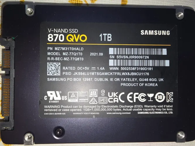 SSD Samsung 870 QVO 1TB SATA III V-NAND