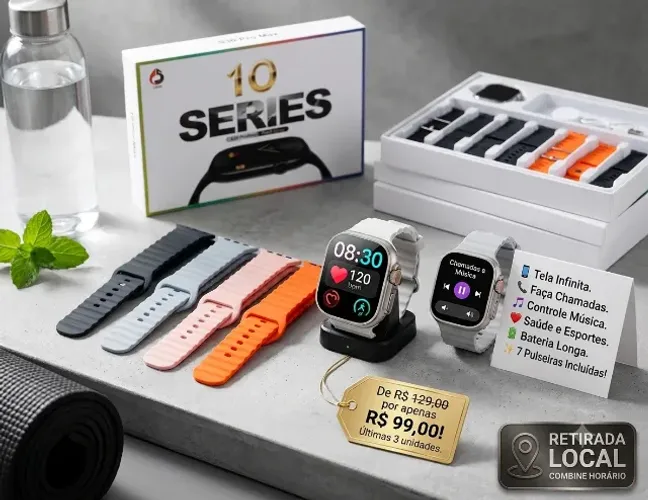 Smartwatch S30 Pro Max + 7 Pulseiras Inclusas Faz Chamadas Novo Lacrado Ultimas 3 Unidades