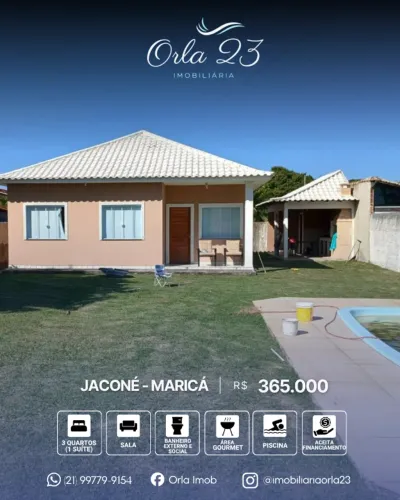 JACONÉ, ORLA 23 IMOBILIÁRIA VENDE! Entre as praias de Ponta Negra e Saquarema! 