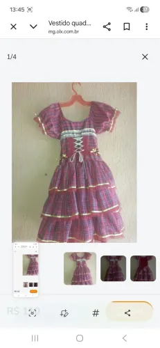 Vestido  infantil  junino